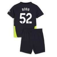 Manchester City Oscar Bobb #52 Fußballbekleidung Auswärtstrikot Kinder 2024-25 Kurzarm (+ kurze hosen)